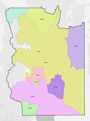 Bear Lake County ID ZIP code boundaries map