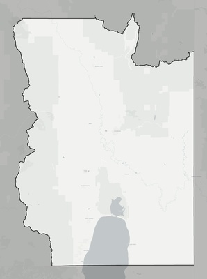 Bear Lake County ID county basemap context