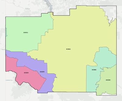 Benewah County ID ZIP code boundaries map