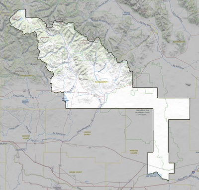 Blaine County ID USGS topo map