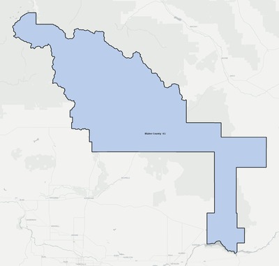 Blaine County ID school district boundaries map