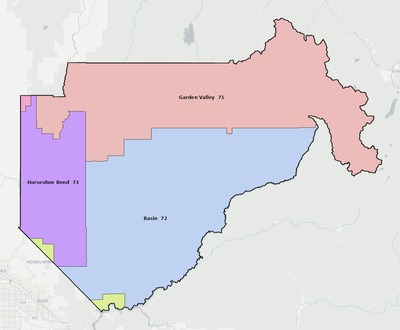 Boise County ID school district boundaries map