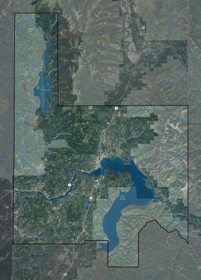 Bonner County ID USGS imagery and topo map