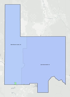 Bonner County ID school district boundaries map