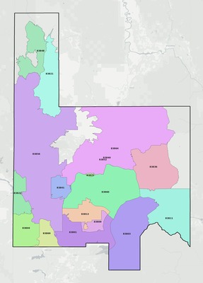 Bonner County ID ZIP code boundaries map