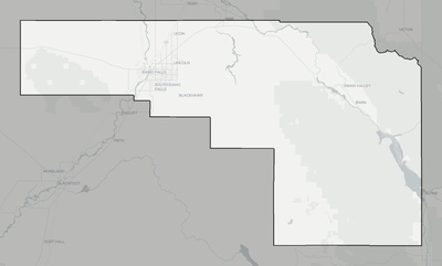 Bonneville County ID county basemap context