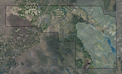 Bonneville County ID USGS imagery and topo map