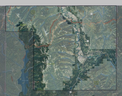 Boundary County ID USGS imagery and topo map
