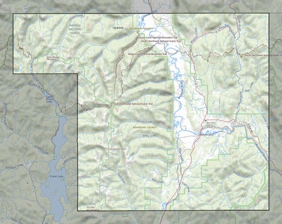 Boundary County ID USGS topo map