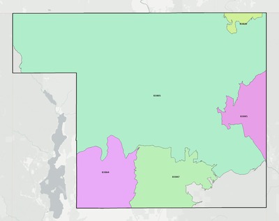 Boundary County ID ZIP code boundaries map