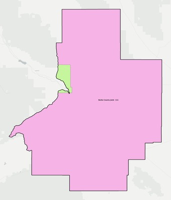 Butte County ID school district boundaries map