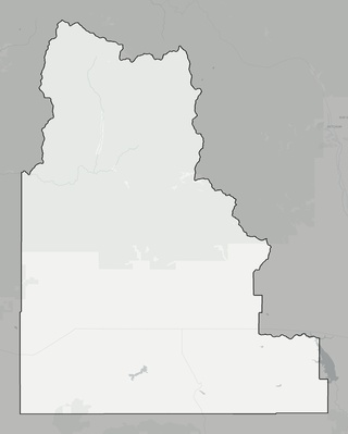 Camas County ID county basemap context