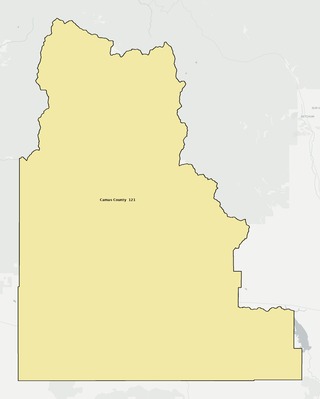Camas County ID school district boundaries map