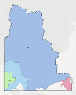 Camas County ID ZIP code boundaries map