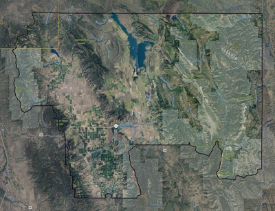Caribou County ID USGS imagery and topo map