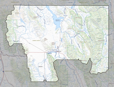 Caribou County ID USGS topo map