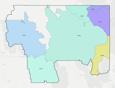 Caribou County ID ZIP code boundaries map