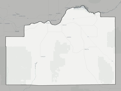 Cassia County ID county basemap context