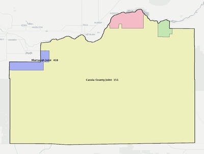 Cassia County ID school district boundaries map