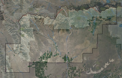 Clark County ID USGS imagery and topo map