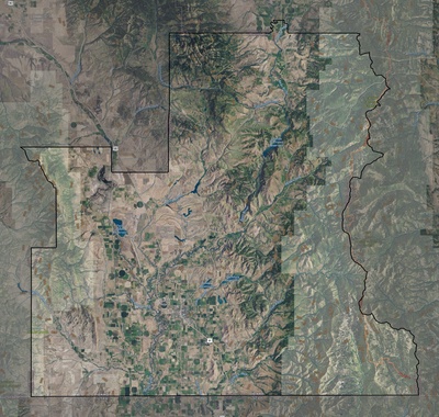 Franklin County ID USGS imagery and topo map