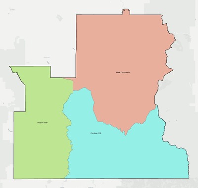 Franklin County ID townships and subdivisions map