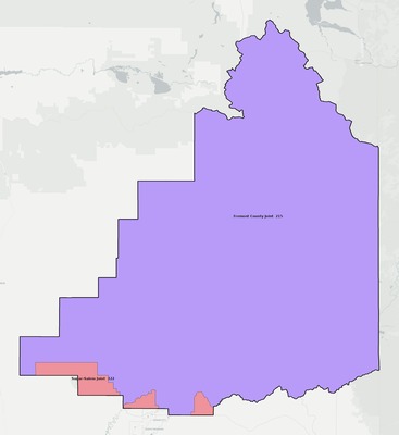 Fremont County ID school district boundaries map
