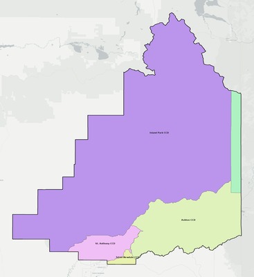 Fremont County ID townships and subdivisions map