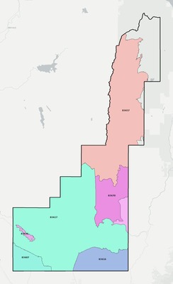 Gem County ID ZIP code boundaries map