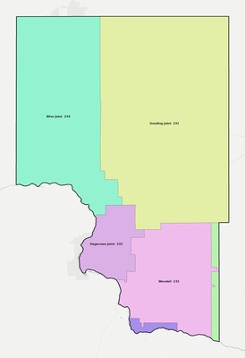 Gooding County ID school district boundaries map