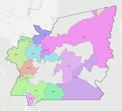 Idaho County ID ZIP code boundaries map