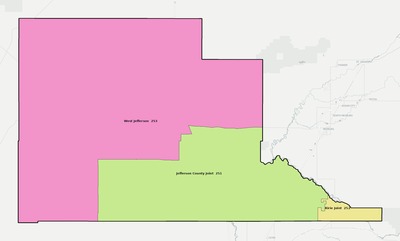 Jefferson County ID school district boundaries map