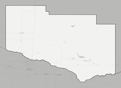 Jerome County ID county basemap context