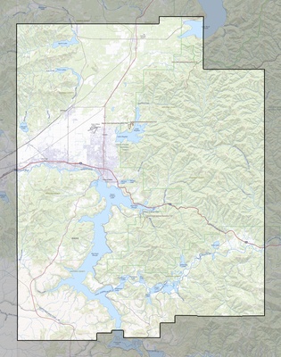 Kootenai County ID USGS topo map