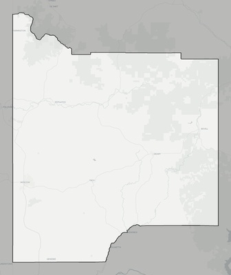 Latah County ID county basemap context
