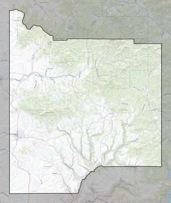 Latah County ID USGS topo map