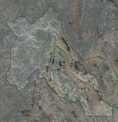 Lemhi County ID USGS imagery and topo map