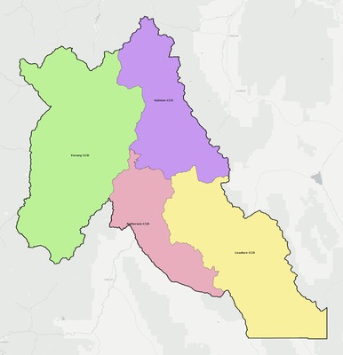 Lemhi County ID townships and subdivisions map