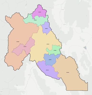 Lemhi County ID ZIP code boundaries map