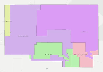 Lincoln County ID school district boundaries map