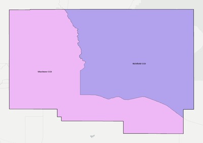 Lincoln County ID townships and subdivisions map