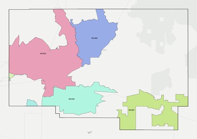 Lincoln County ID ZIP code boundaries map