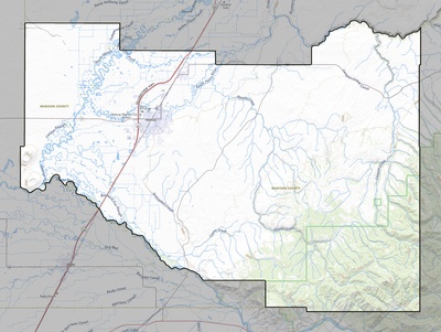 Madison County ID USGS topo map