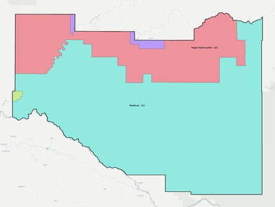 Madison County ID school district boundaries map