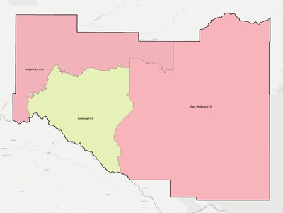 Madison County ID townships and subdivisions map