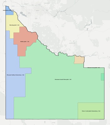 Owyhee County ID school district boundaries map