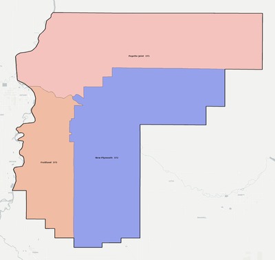 Payette County ID school district boundaries map