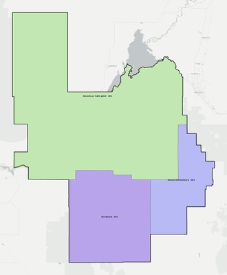 Power County ID school district boundaries map