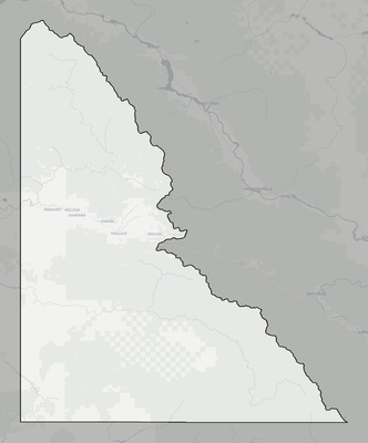 Shoshone County ID county basemap context