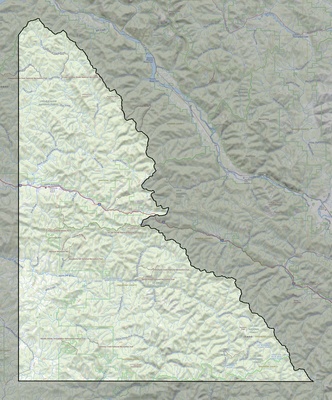 Shoshone County ID USGS topo map